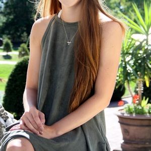 suede halter neck dress from Francesca’s